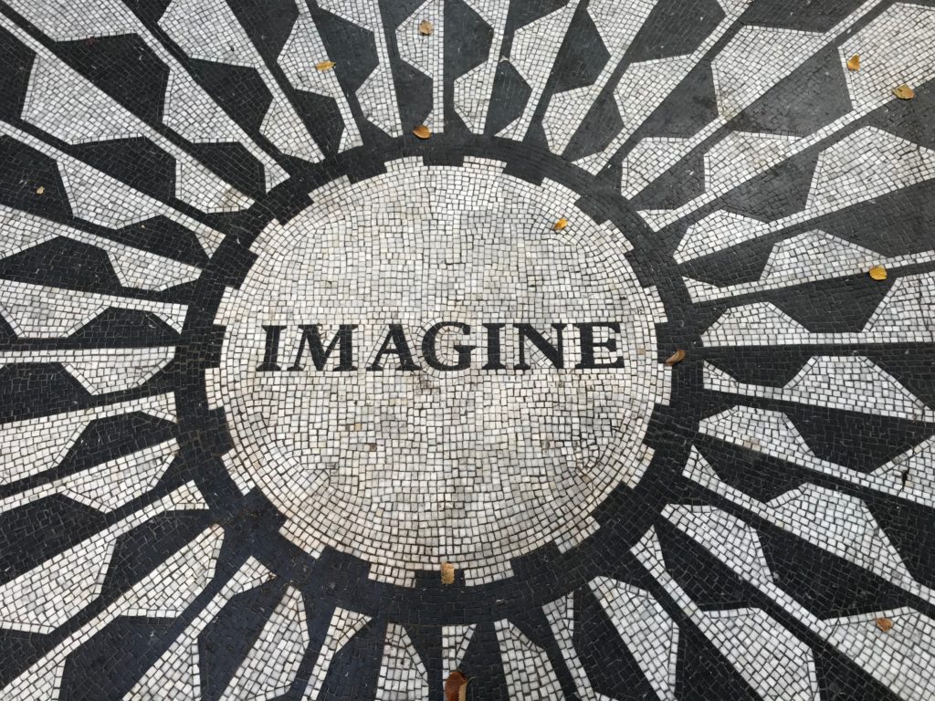 Mosaik mit Inschrift Imagine