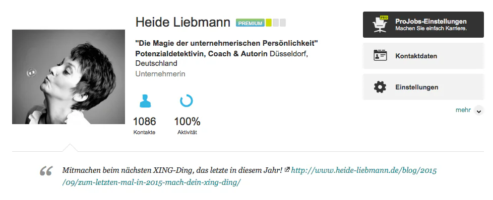 XING-Profil Heide Liebmann